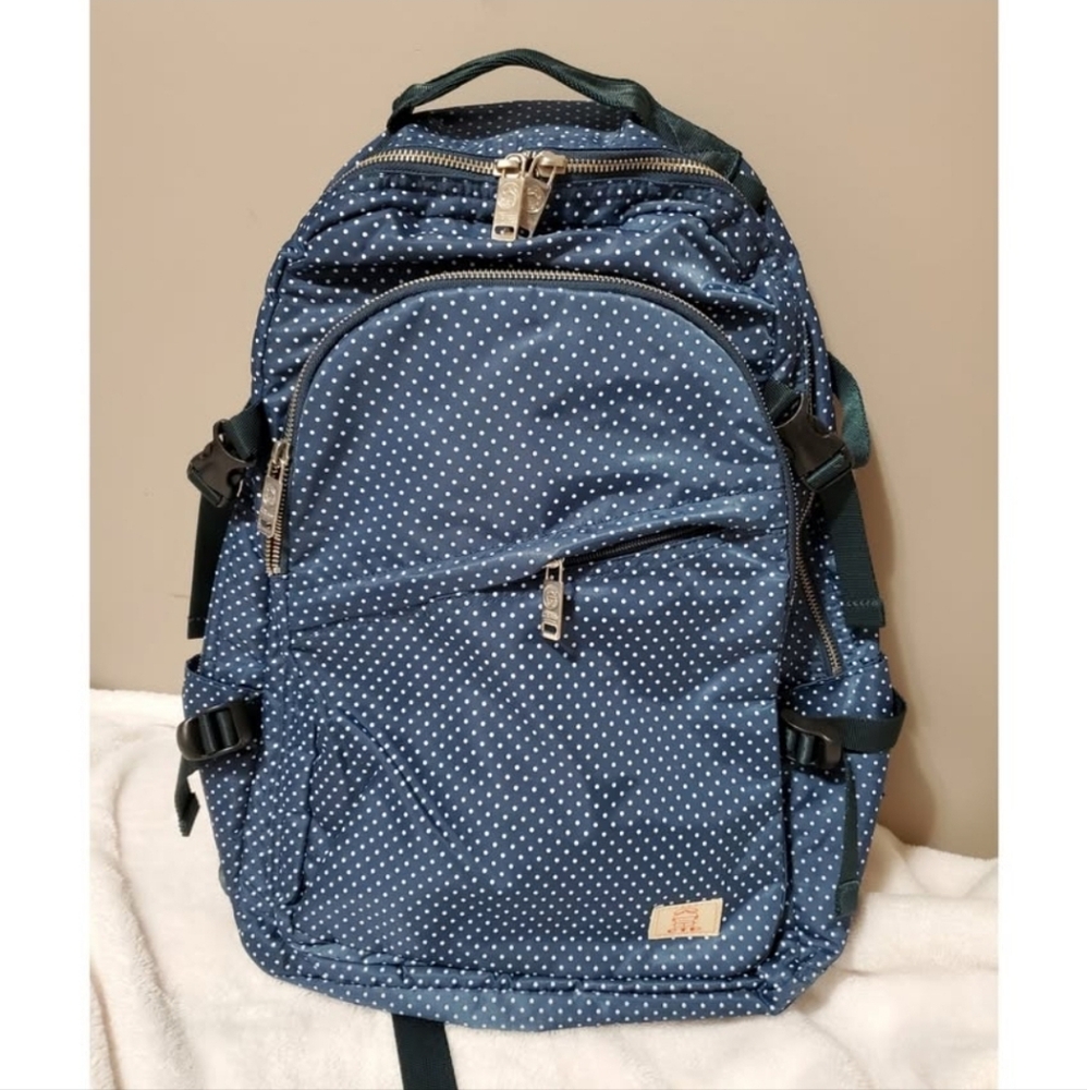 Polka Dot Blue Backpack Lightweight Backpack for women